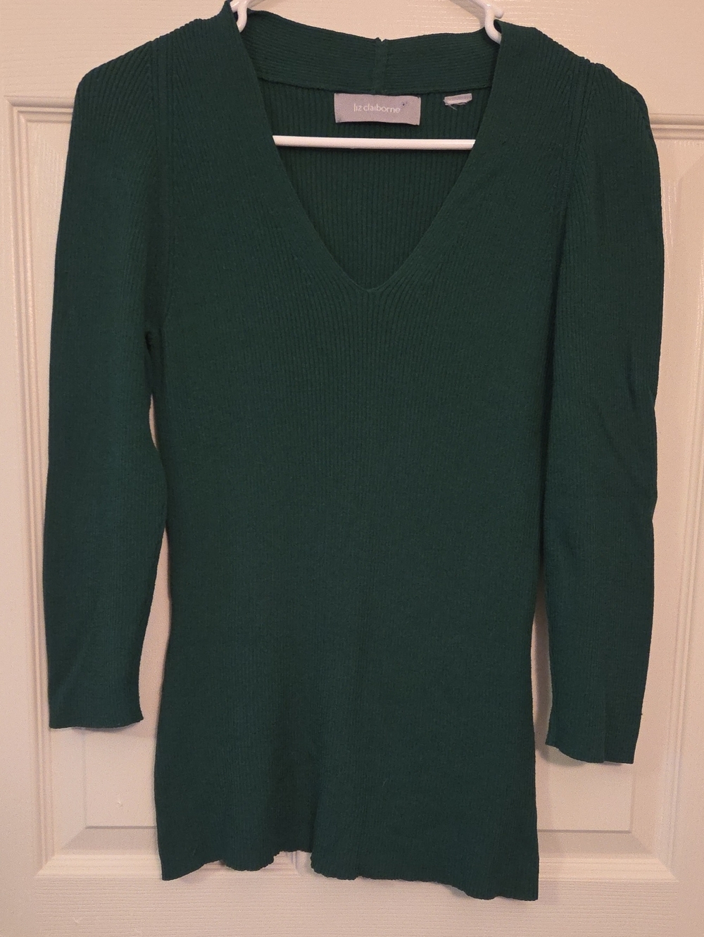 Liz Claiborne Emerald Green V-Neck Sweater